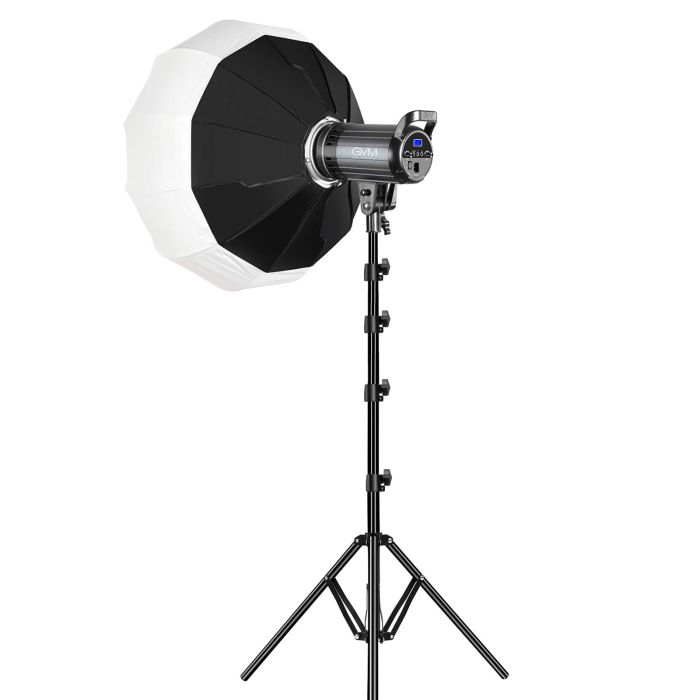 Bi-Color LED Video Light Kit: GVM 100W with APP Control, Softbox & Bowens Mount for YouTube & Outdoor Studio - Dimmable 3200K-5600K
