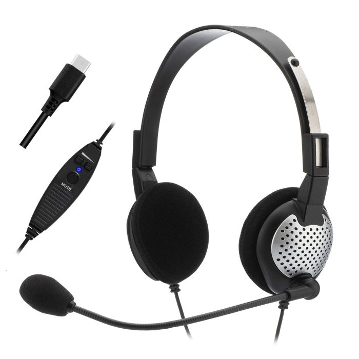 Andrea Electronics C1-1022600-1 NC-185 VM USB Headset: High Fidelity, Noise Canceling Mic & Volume Control