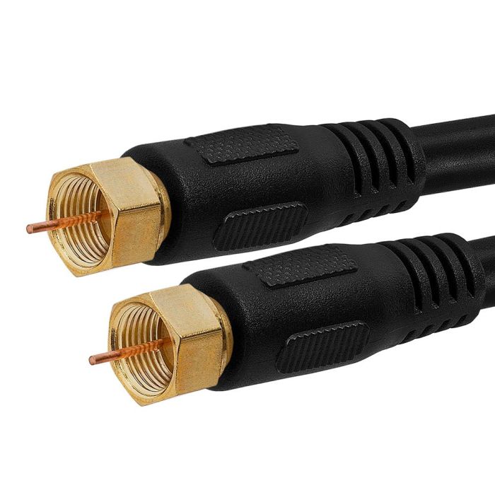 50ft Cmple Digital Coaxial Cable F-Type Male RG6 for Audio Video - High-Quality Satellite Cord
