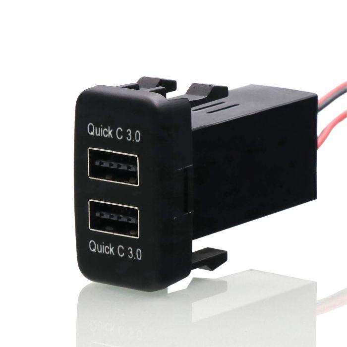 QC3.0 Dual USB Car Charger for Toyota VIGO - Fast Charge Your Smartphone & GPS