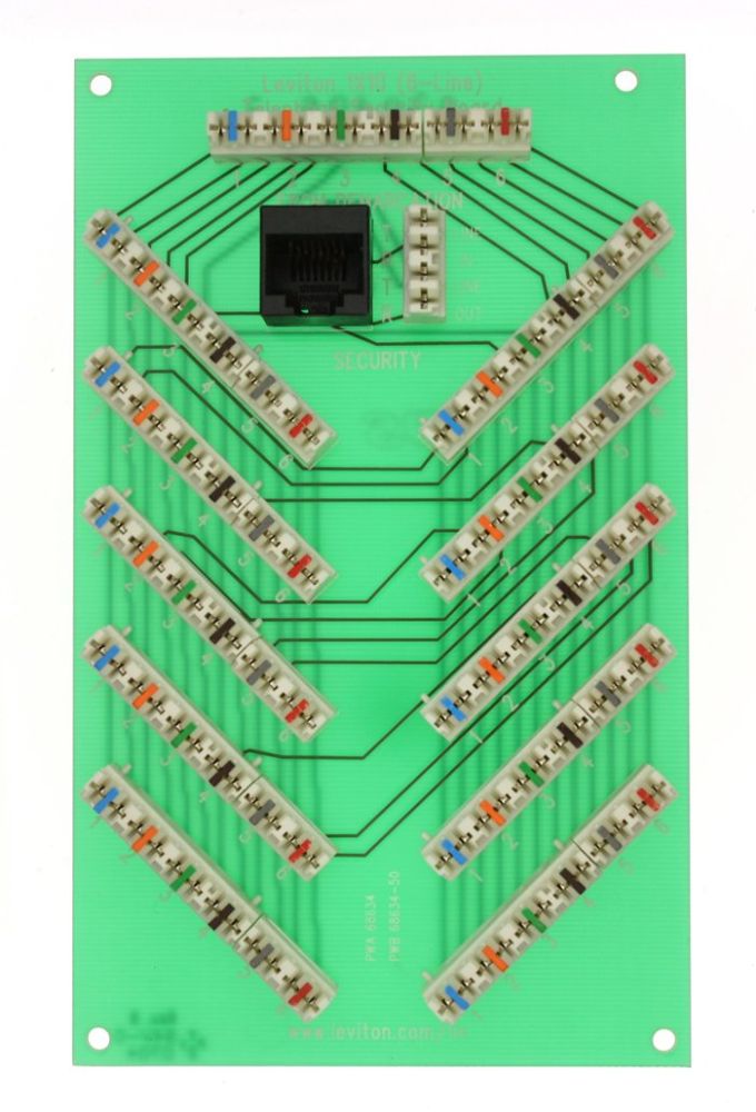 Leviton 47609-S10 1x10 6-Line Tel Security Expansion Board - Enhance Your Security System