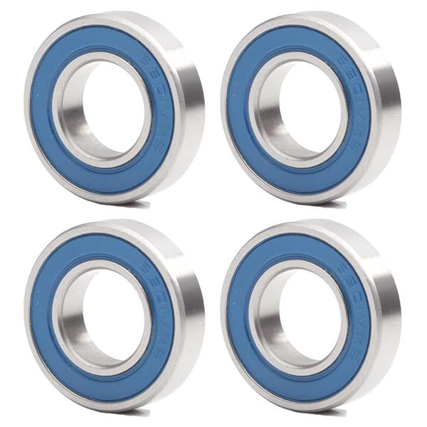 6901 VRS MAX Cartridge Bearings - 12x24x6mm Chrome Steel Blue Sealed for Bike Hub Pivot (Pack of 4)