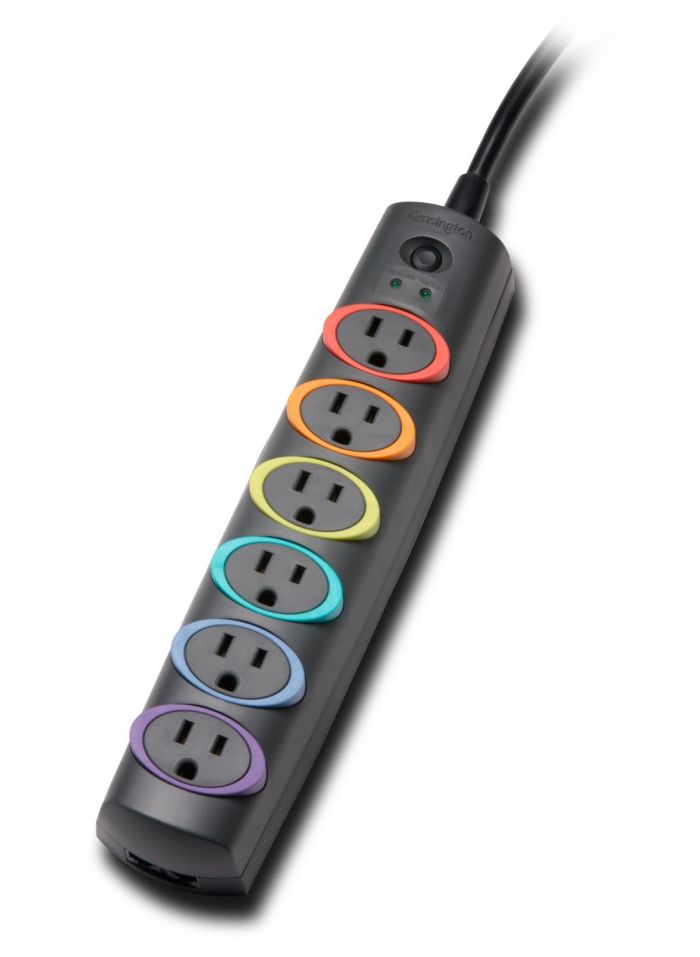 Kensington SmartSockets 6-Outlet Surge Protector with 7-Foot Cord & 945 Joules - Ultimate Power Solution