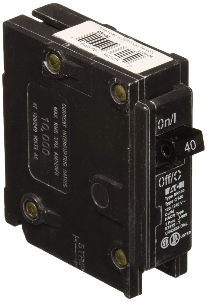 Buy EATON BR140 Type BR Miniature Circuit Breaker 40A 120/240V - High Performance 42kA Protection