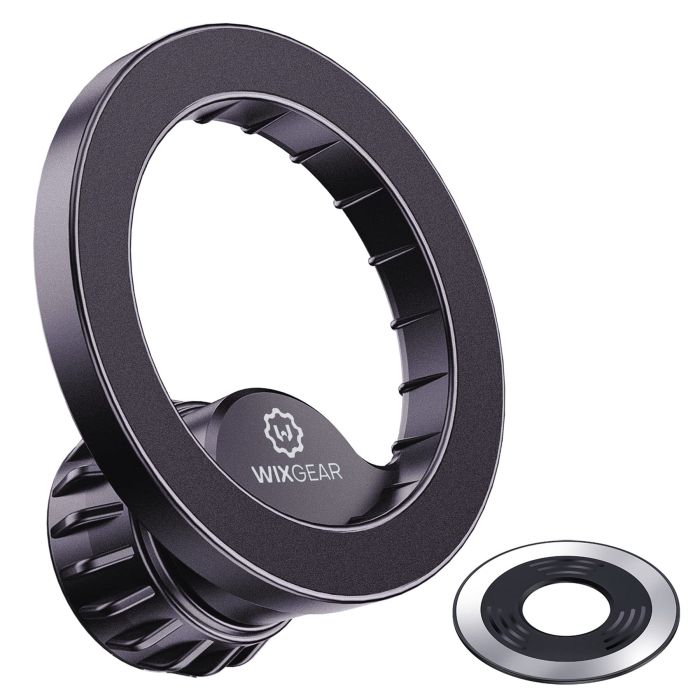 WixGear MagSafe Mount Base for iPhone 14/13/12 - Universal 17mm Car Holder for Dashboard, Vent & Windshield