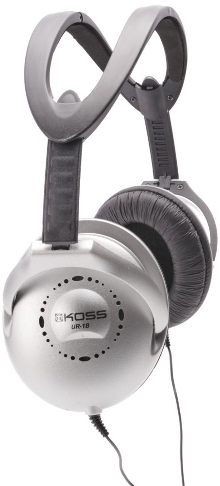 Buy Koss UR18 Collapsible Home Headphones - Silver Finish, 3.5mm Jack, Compact Design