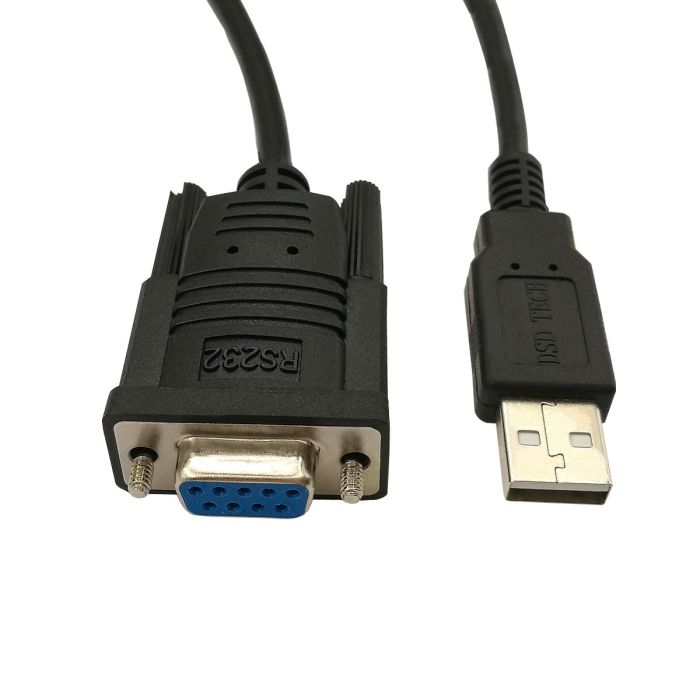 DSD TECH SH-RS232G USB to Serial DB9 Female Cable with FTDI FT232RL Chip - Fast & Reliable Connection
