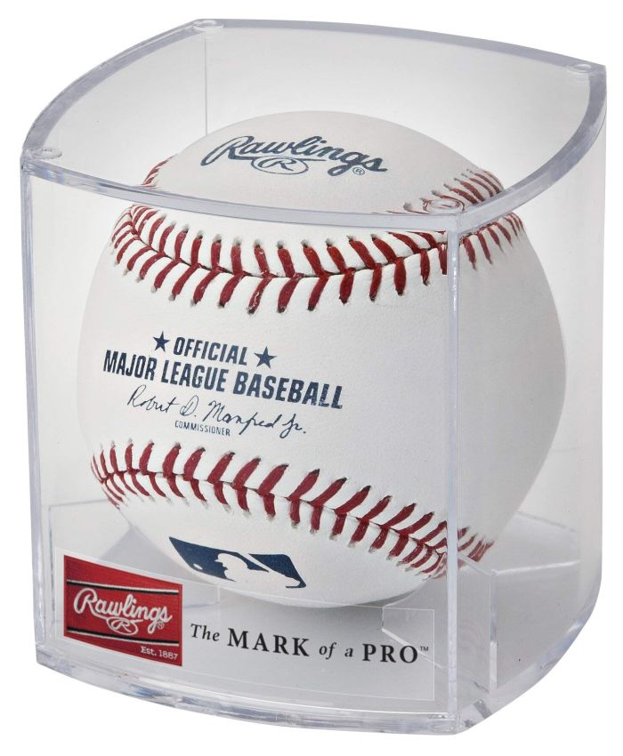 Rawlings 2024 MLB Official Baseball with Display Case | ROMLB-R | Perfect for Collectors
