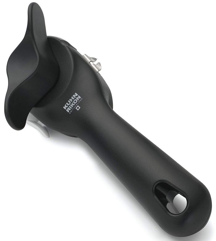 Kuhn Rikon Auto Safety LidLifter: Easy Can Opener with Ring Pull - Black, 8x2.5x2.75 Inches