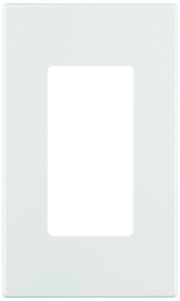 Leviton 80301-SW 1-Gang Decora Plus Screwless Wall Plate in White - Stylish & Durable