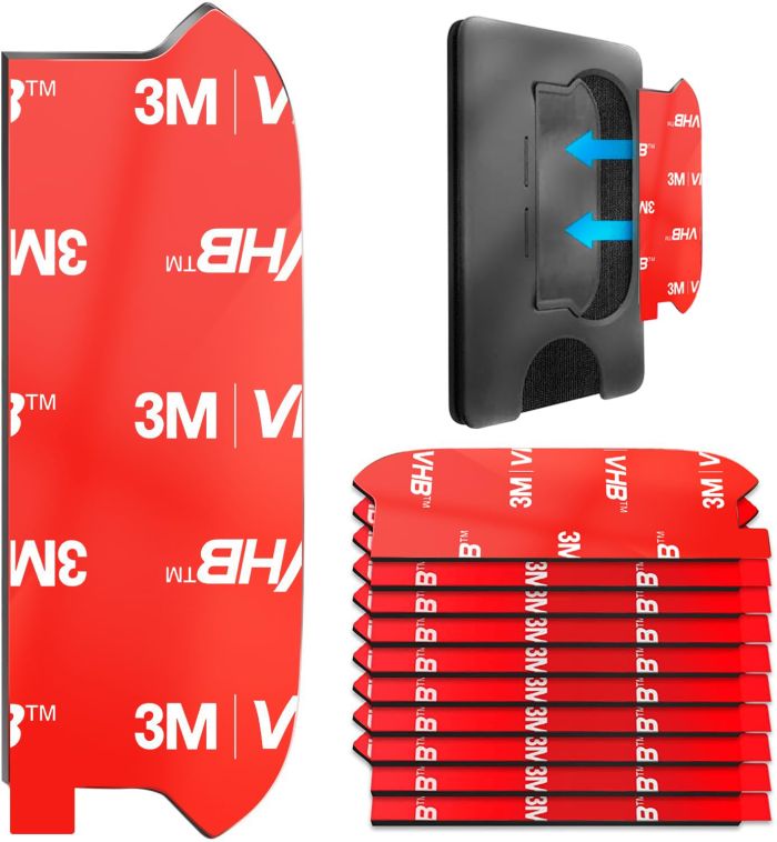 10pcs Sticky Adhesive Replacement for Pops Wallet+ & Wallet Plus - 3M Double-Sided Pads for Cell Phone Card Holders