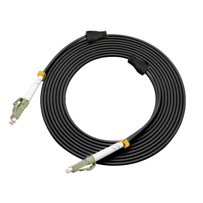 Jeirdus 150M LC to LC Outdoor Armored Duplex OM2 Fiber Optic Cable Jumper - High-Quality Multimode Patch Cord