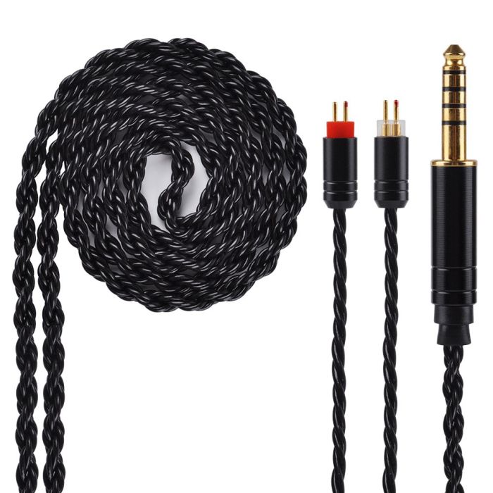 Upgrade Your Sound: Kinboofi 6 Core Silver Plated Detachable Earphone Cable for AS10, ZS10, V80 & More (4.4mm, 2 Pin)