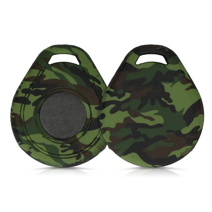 KWMobile Silicone Cover for Harley Davidson Motorcycle Key - Camouflage Black/Green Case