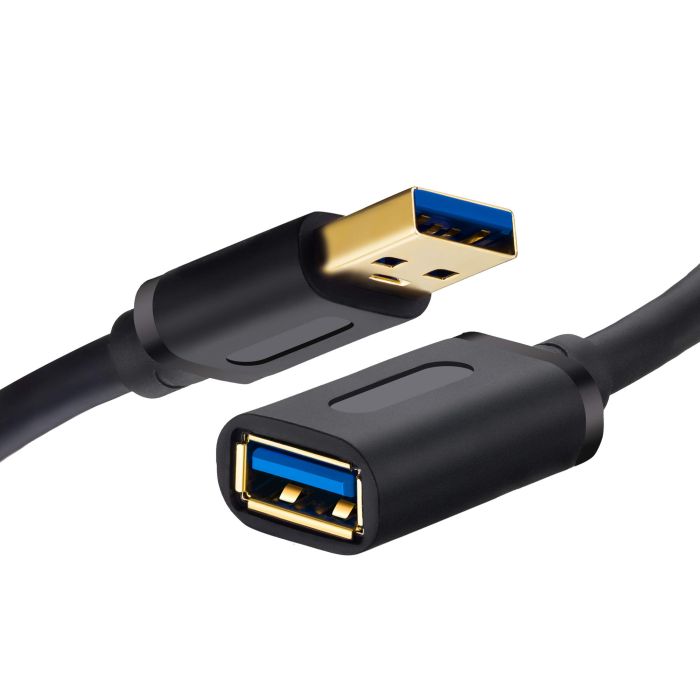 Tan QY 12Ft USB 3.0 Extension Cable - High Speed Type A Male to Female for Gaming, Printers, and More