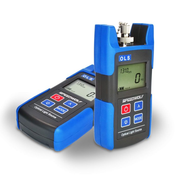 Speedwolf 1310/1550nm FTTH Fiber Optic Light Source & Mini Tools with SC FC ST Adapters for Easy Fiber Maintenance