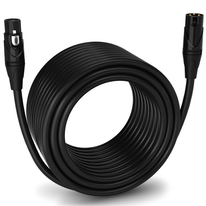 LyxPro 3ft XLR Microphone Cable - Balanced Male to Female 3 Pin for Pro Audio & Recording Devices