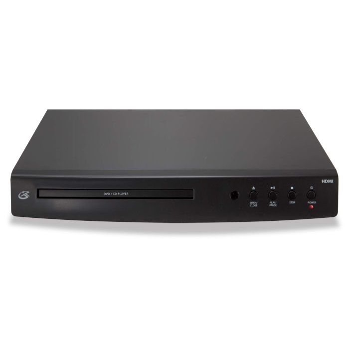GPX DH300B 1080p Upconversion DVD Player with HDMI - High-Quality Black Design