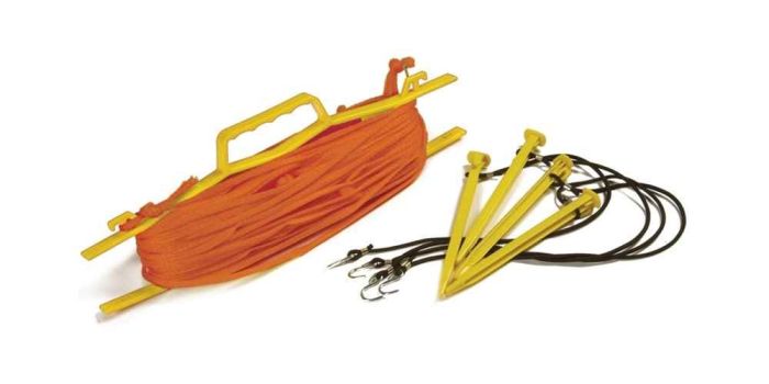 Durable Tandem Sport Rope Volleyball Court Lines - Perfect for Sand & Grass - Bright Orange Boundary Markers