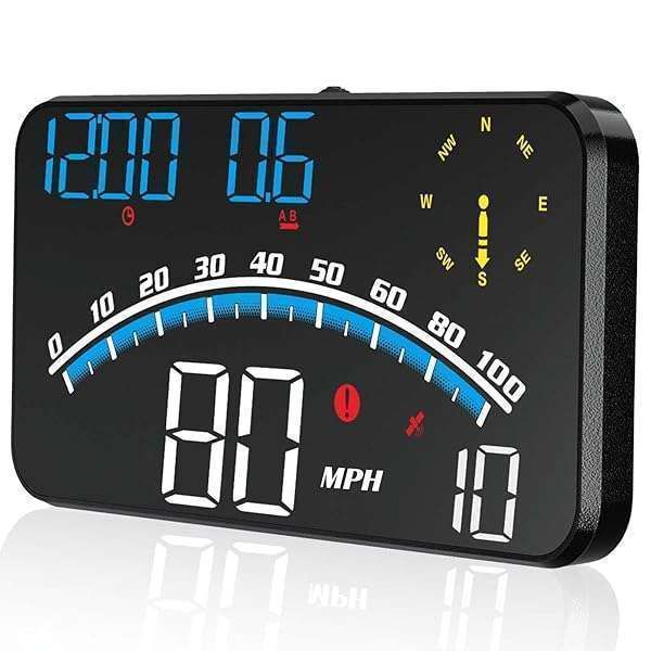 ACECAR Digital GPS Speedometer: Universal HUD Display with Speed, Compass, Fatigue Reminder & More for All Vehicles