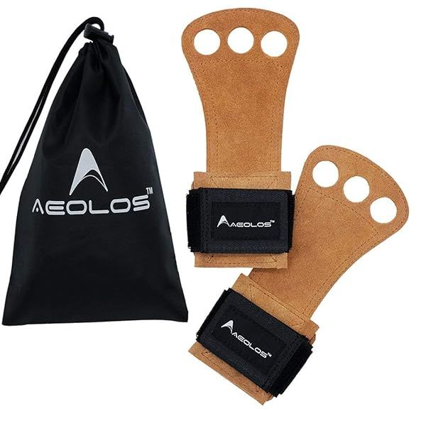 Buy AEOLOS Leather Gymnastics Hand Grips - Perfect for Gymnastics, Weightlifting & Cross Training (Brown, Medium)