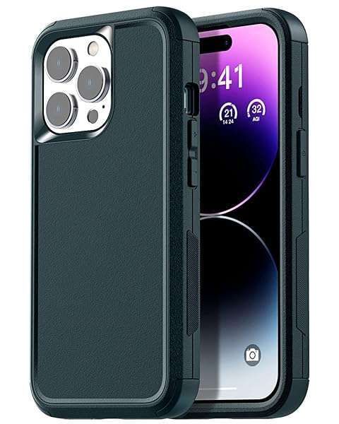 Heavy Duty AICase for iPhone 14 Pro - Rugged 3-Layer Military Grade Protection, Shockproof & Dust-Proof Cover