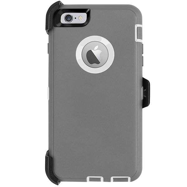 Buy AICase iPhone 6 Plus/6S Plus Case - Rugged Shockproof Cover with Built-in Screen Protector (Grey/White)