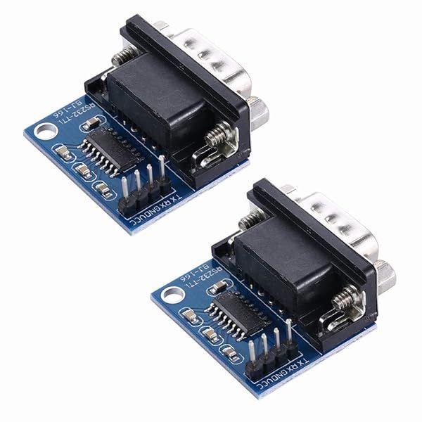 ANMBEST 2PCS MAX3232 DB9 Male RS232 to TTL Converter for Arduino & Raspberry Pi - 3.3V to 5V Module
