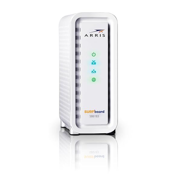 ARRIS SB6183-RB Cable Modem: Fast DOCSIS 3.0, 1 Gbps Port, Compatible with Xfinity, Cox, Spectrum - Renewed, 2 Year Warranty