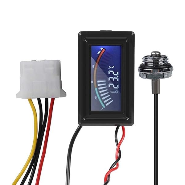 ASHATA LCD Water Cooling Thermometer - Digital Temperature Meter for G1/4 Thread Systems