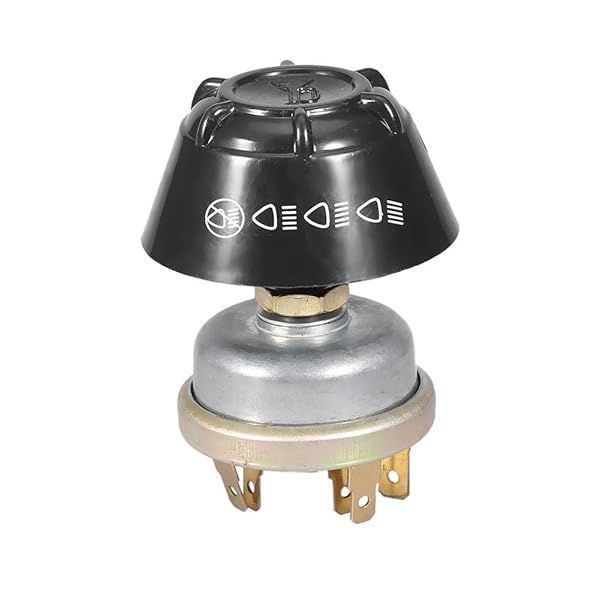 Acouto 12V Waterproof Tractor Light Switch & Horn Button for Massey Ferguson - Durable Metal Push Switch