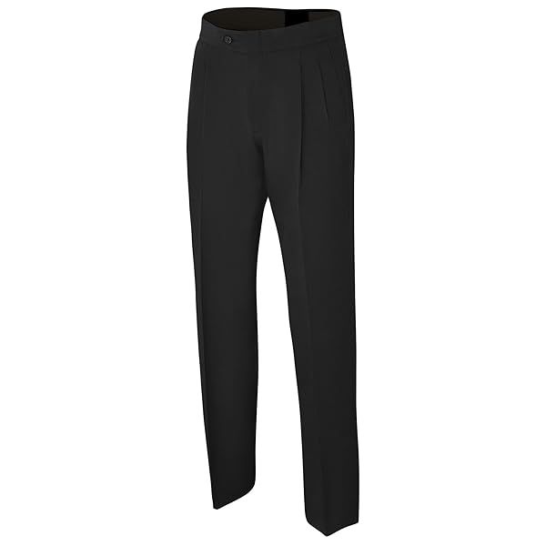 Adams Pants Referee Basketball: Stylish Pleated Poly/Spandex in Black for Ultimate Comfort