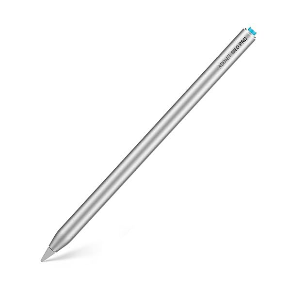 Adonit Neo Pro: Wireless Charging Stylus for iPad with Tilt Sensitivity & Palm Rejection - Compatible with iPad Pro, Mini 6, Air 4/5