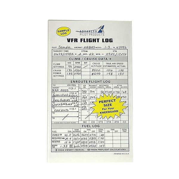 Advanced Pilot Products VFR Flight Log Pad: Essential Tool for Every Pilot