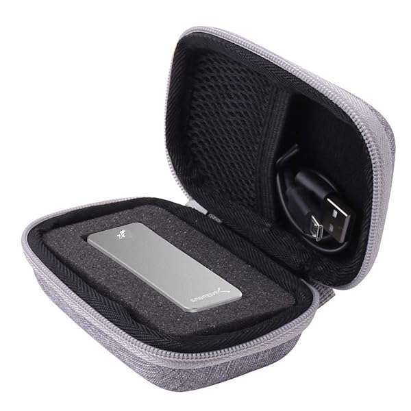 Buy Aenllosi Hard Carrying Case for Sabrent Rocket Nano SSD - 1TB, 2TB, 512GB - Durable Aluminum, USB 3.2 (Grey)