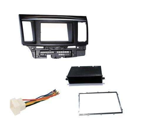 Aftermarket Double Din Dash Kit & Wire Harness for Mitsubishi Lancer/Evo (2007-2017) - Easy Installation