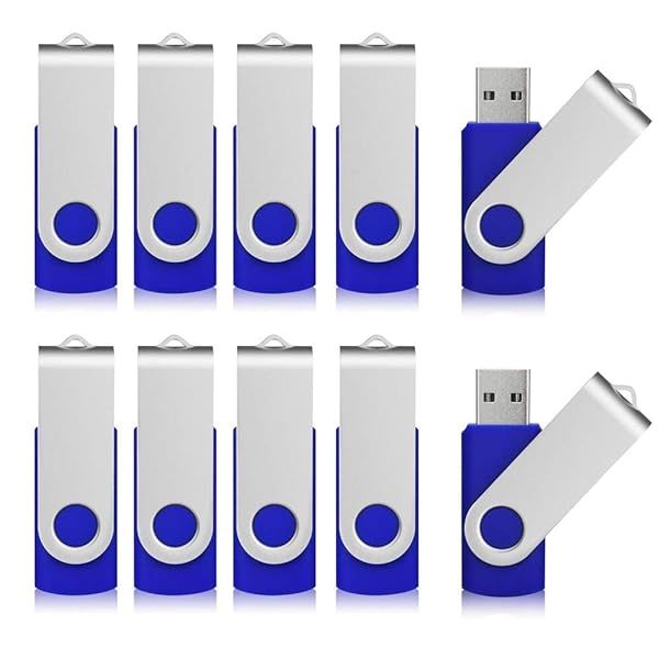 Buy Aiibe 32GB USB Flash Drive 10 Pack - Swivel Design, Bulk Storage Solution for Easy Data Transfer