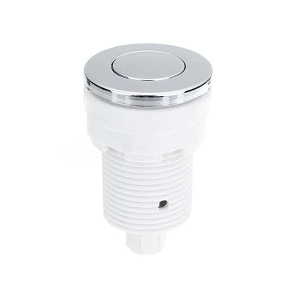 Air Button Switch for Massage Bathtubs & Garbage Disposal - Stainless Steel Push Button (28mm, White) - Multipurpose Home Install