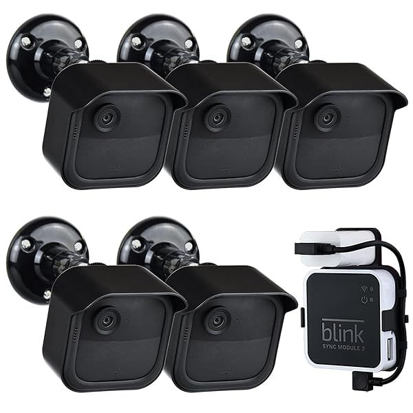 All-New Blink Outdoor Camera Mount Bracket 5-Pack - Weatherproof Housing for 3rd & 4th Gen Security Cameras
