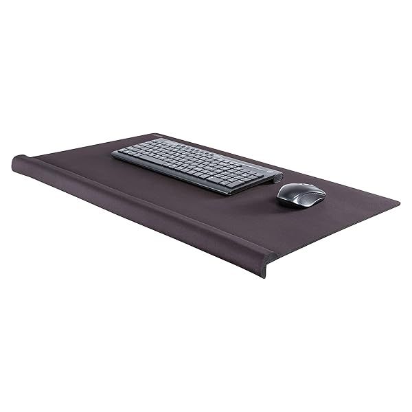 Allsop Ergoedge Deskpad with Large Wrist Rest & Foam Mousing Surface - Black, Perfect for Comfort & Productivity