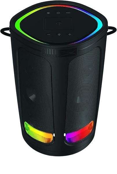 Altec Lansing Soundbucket XL: Waterproof Bluetooth Speaker with LED Lights, Qi Charging & 20-Hour Playtime