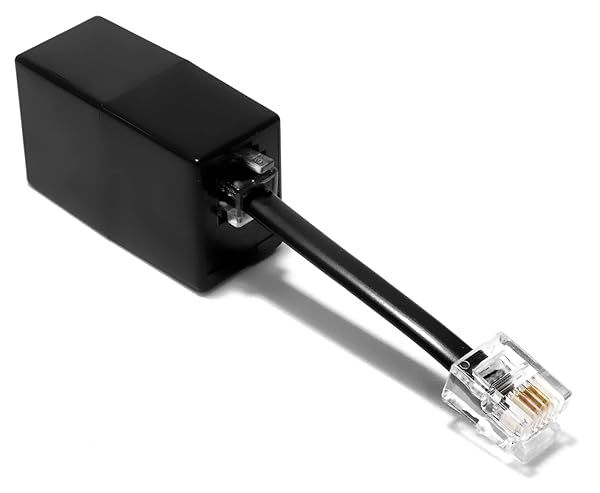 AmzDeals RJ9 to RJ11 Adapter - Female 4P4C Jack to Male 6P4C Plug for Easy Connectivity