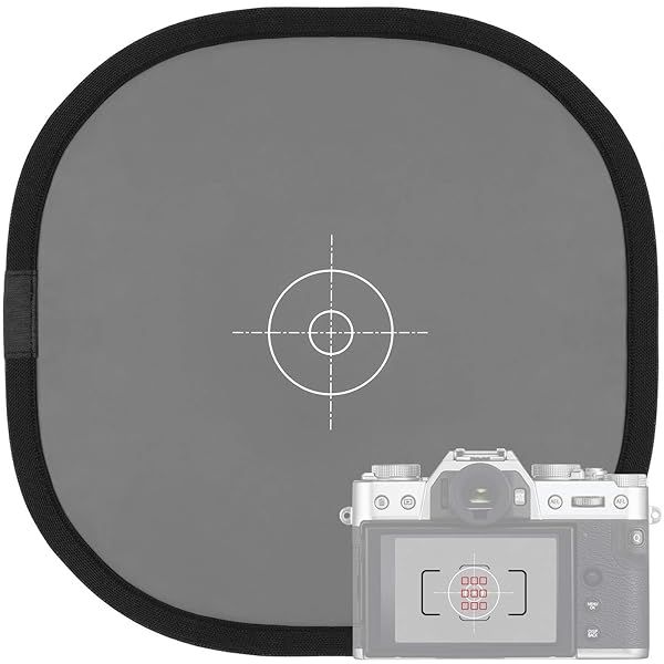 Anwenk 12x12 Inch Grey Card for Photography - Double-Sided White Balance Reflector with Carry Pouch