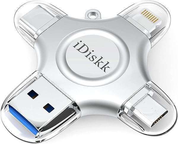 iDiskk 512GB Photo Saver: Apple Certified USB Storage for iPhone 15/16, iPad, Android & More