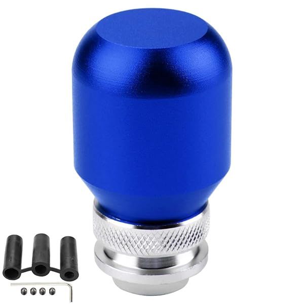 Aramox Universal Gear Shift Knob - Blue Manual Shifter Lever for Car Modification