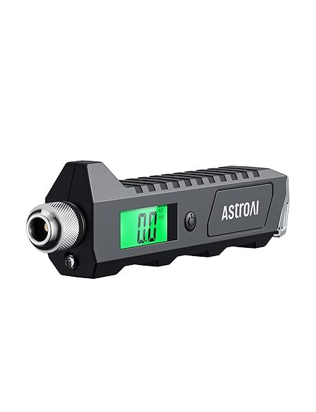 AstroAI Digital Tire Pressure Gauge - 230 PSI, 4 Settings, Backlit LCD & Flashlight for Cars & Bicycles