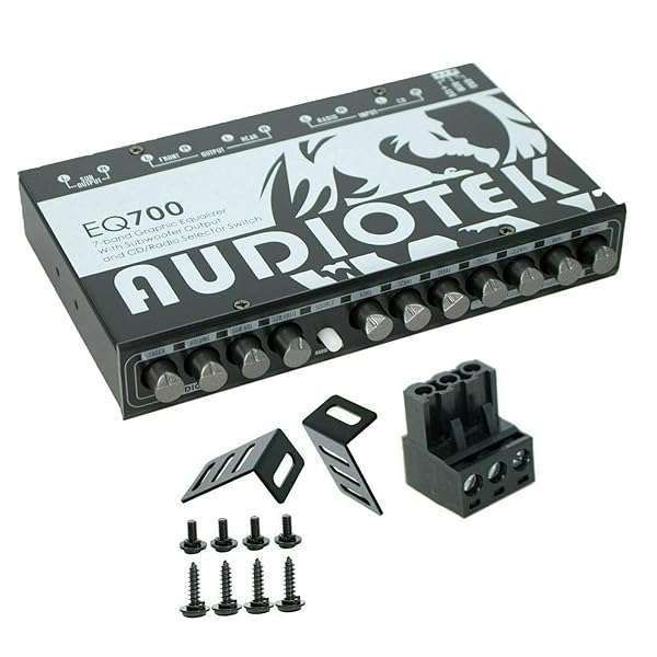 Upgrade Your Sound: Audiotek AT-EQ700 7 Band Car Audio Equalizer with RCA Inputs & Outputs