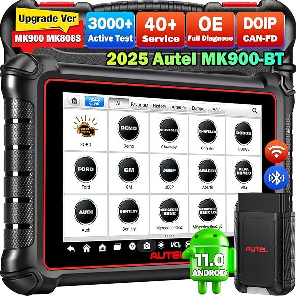 Autel MaxiCOM MK900BT: 2025 Bidirectional Diagnostic Tool with 3000+ Tests & All System Coverage