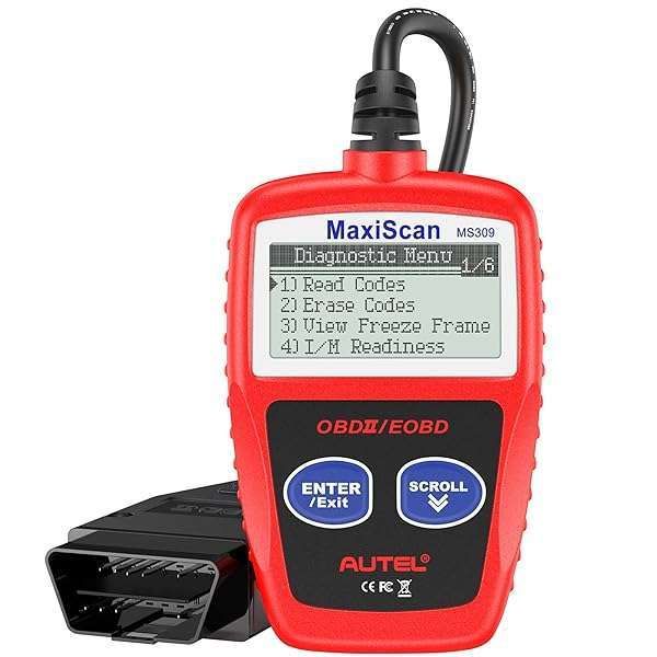 Autel MS309 OBD2 Scanner: Check Engine Code Reader & Emission Monitor for All OBDII Vehicles (1996+) - Fast Diagnostics!