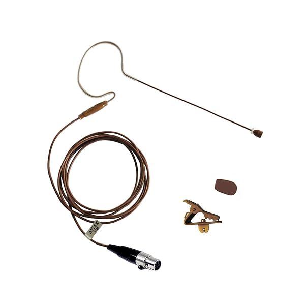 Av Jefes Mini Headset Microphone AVL630 in Cocoa Color for Shure - Perfect Sound Quality & Comfort